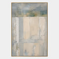 Pittura a olio astratta e concettuale in gesso e texture con segni astratti stratificati, texture e movimento pittorico espressivo.