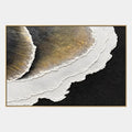 Peinture à l'huile abstraite et conceptuelle en plâtre et texture présentant des marques abstraites superposées, une texture et un mouvement pictural expressif.