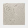 Pintura al óleo abstracta y conceptual de yeso y textura que presenta marcas abstractas en capas, textura y movimiento pictórico expresivo en una paleta gris.