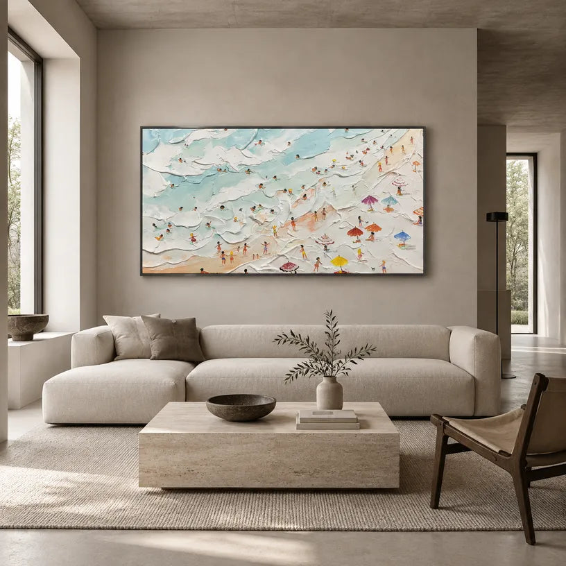 Plaster & Texture abstract oil painting showing layered abstract marks, texture and expressive painterly movement.