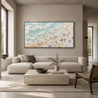 Plaster & Texture abstract oil painting showing layered abstract marks, texture and expressive painterly movement.
