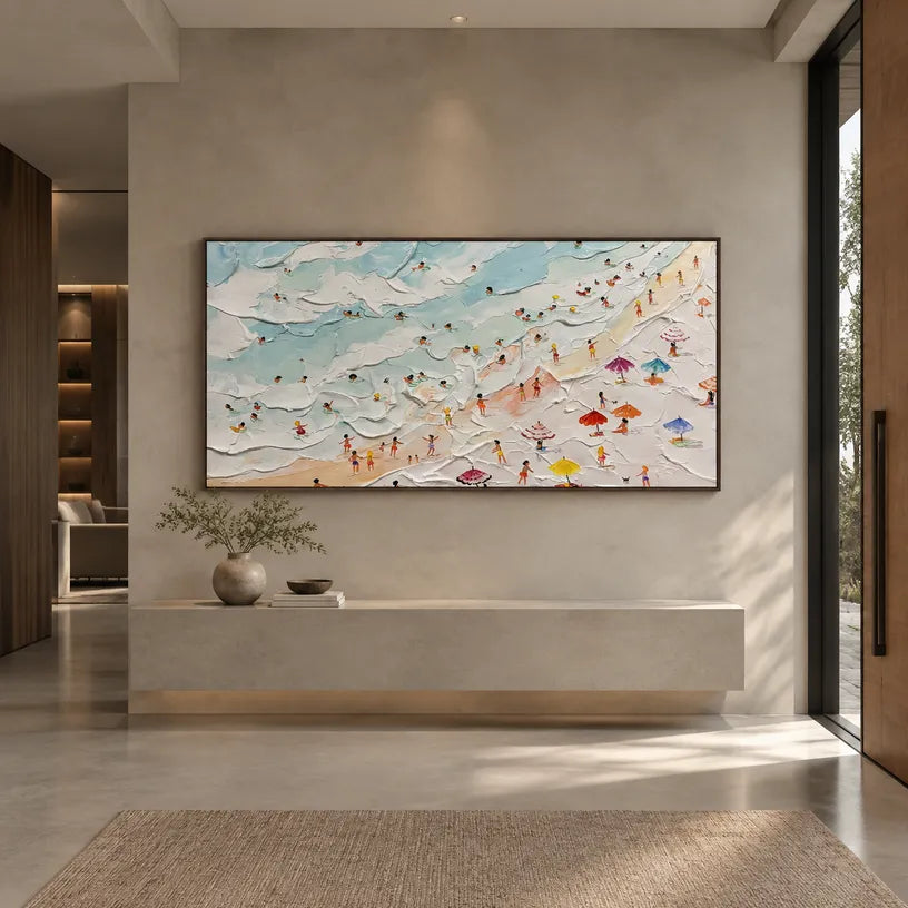 Plaster & Texture abstract oil painting showing layered abstract marks, texture and expressive painterly movement.