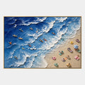 Peinture à l'huile de paysages, de paysages marins et de paysages urbains en plâtre et texture présentant un paysage atmosphérique, un paysage marin ou une composition inspirée de la ville dans une palette bleue.
