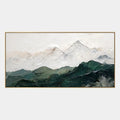 Pittura a olio di paesaggi, paesaggi marini e paesaggi urbani in gesso e struttura con un paesaggio atmosferico, un paesaggio marino o una composizione ispirata alla città in una tavolozza verde.