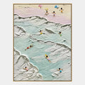 Peinture à l'huile de paysages, de paysages marins et de paysages urbains en plâtre et texture présentant un paysage atmosphérique, un paysage marin ou une composition inspirée de la ville.