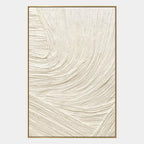 Plaster & Texture abstract oil painting showing layered abstract marks, texture and expressive painterly movement in a beige palette.