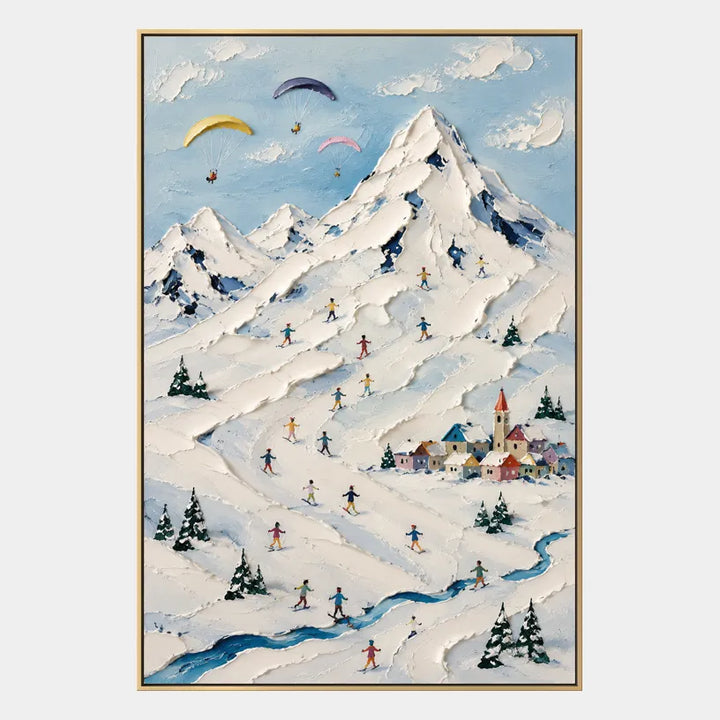Pittura a olio di paesaggi, paesaggi marini e paesaggi urbani in gesso e struttura con un paesaggio atmosferico, un paesaggio marino o una composizione ispirata alla città in una tavolozza blu.
