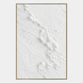 Peinture à l'huile abstraite et conceptuelle en plâtre et texture présentant des marques abstraites superposées, une texture et un mouvement pictural expressif.