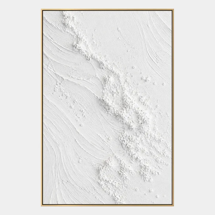 Pittura a olio astratta e concettuale in gesso e texture con segni astratti stratificati, texture e movimento pittorico espressivo.