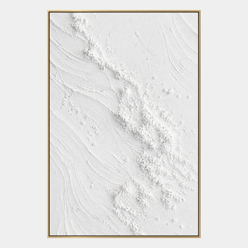 Peinture à l'huile abstraite et conceptuelle en plâtre et texture présentant des marques abstraites superposées, une texture et un mouvement pictural expressif.