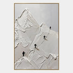 Plaster & Texture abstract oil painting showing layered abstract marks, texture and expressive painterly movement in a grey palette.