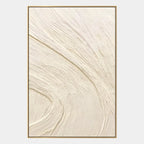 Plaster & Texture abstract oil painting showing layered abstract marks, texture and expressive painterly movement in a beige palette.