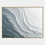 Plaster & Texture abstract oil painting showing layered abstract marks, texture and expressive painterly movement in a grey palette.