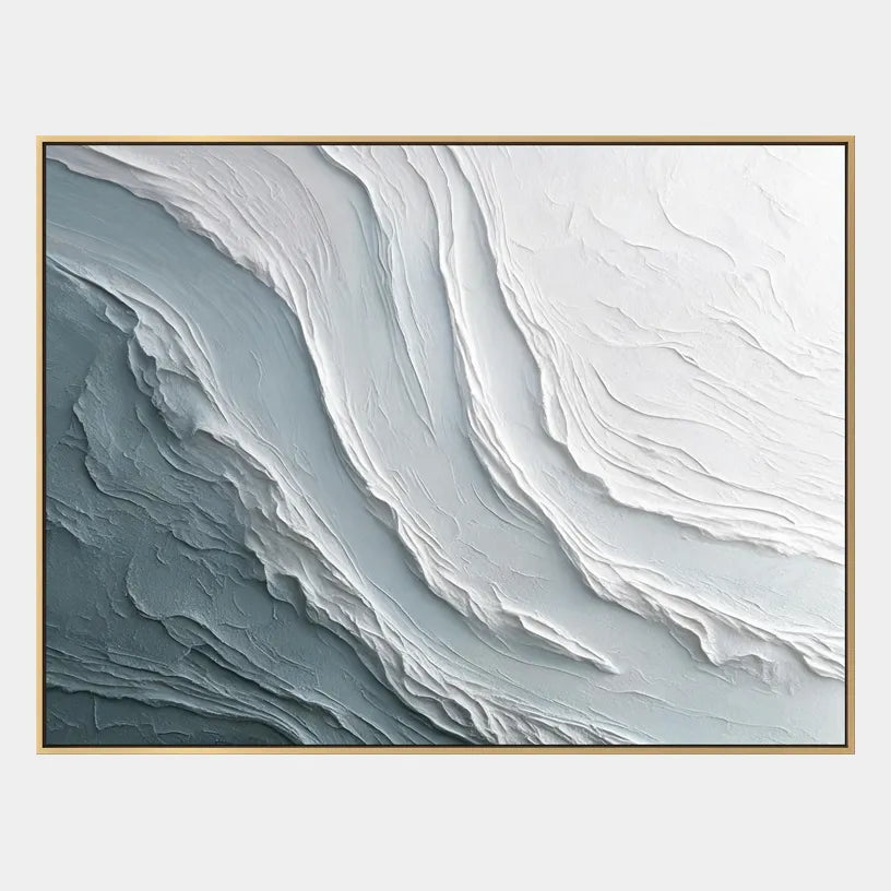 Plaster & Texture abstract oil painting showing layered abstract marks, texture and expressive painterly movement in a grey palette.
