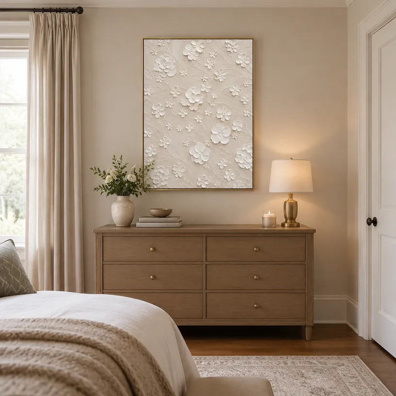 Plaster & Texture abstract oil painting showing layered abstract marks, texture and expressive painterly movement.