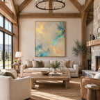 Plaster & Texture abstract oil painting showing layered abstract marks, texture and expressive painterly movement.