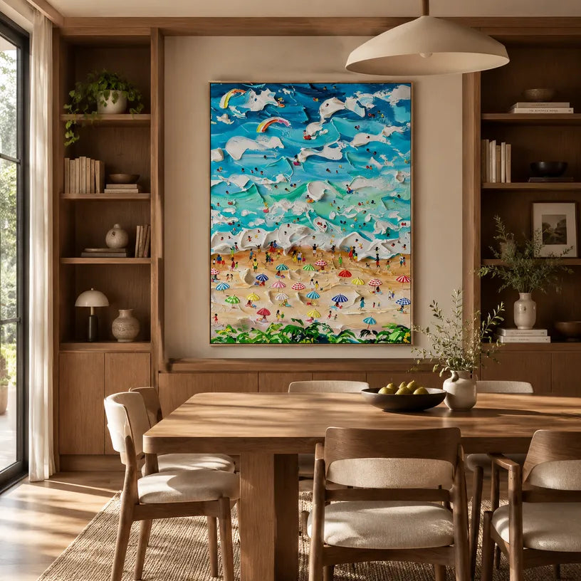 Plaster & Texture abstract oil painting showing layered abstract marks, texture and expressive painterly movement in a blue palette.