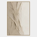 Plaster & Texture abstract oil painting showing layered abstract marks, texture and expressive painterly movement in a brown palette.