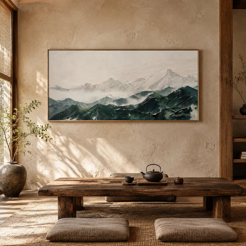 Plaster & Texture abstract oil painting showing layered abstract marks, texture and expressive painterly movement.