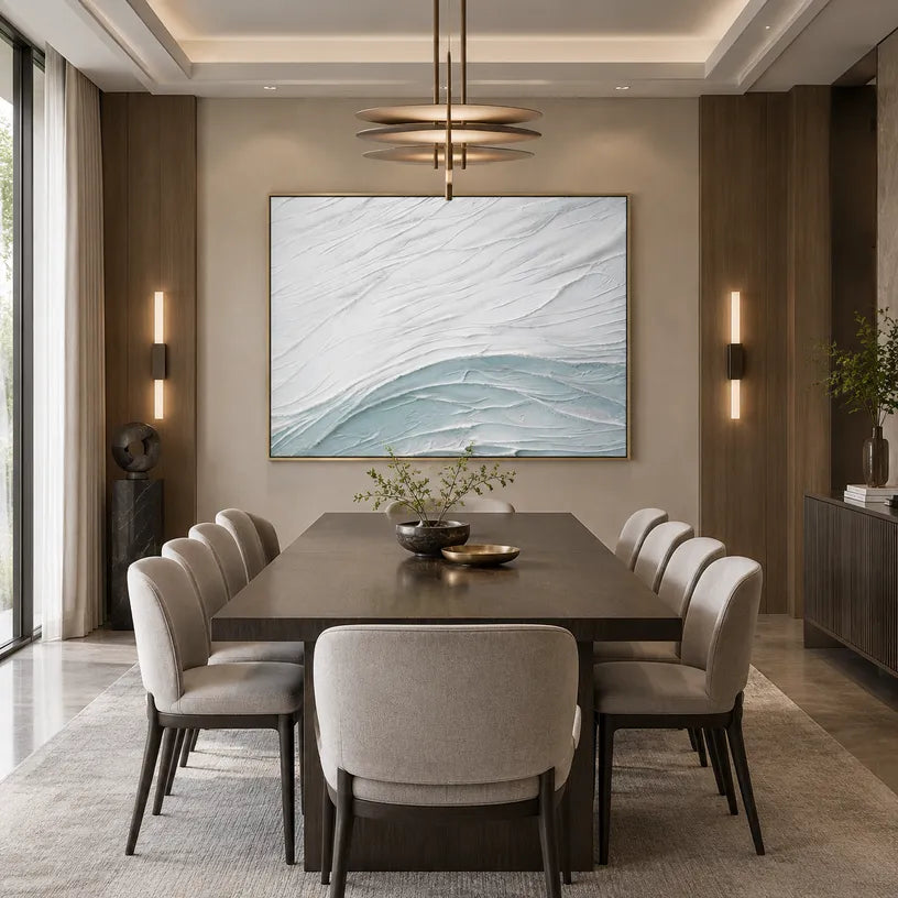 Plaster & Texture abstract oil painting showing layered abstract marks, texture and expressive painterly movement.