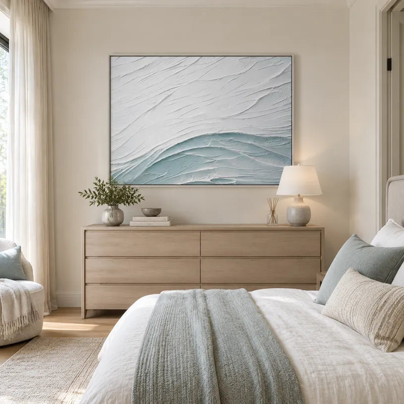 Plaster & Texture abstract oil painting showing layered abstract marks, texture and expressive painterly movement.