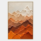 Plaster & Texture abstract oil painting showing layered abstract marks, texture and expressive painterly movement in a orange palette.
