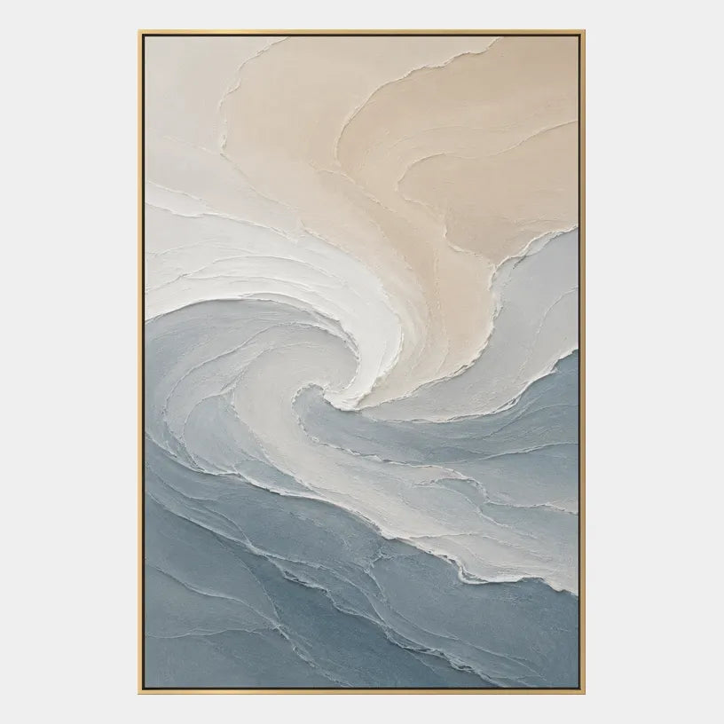 Plaster & Texture abstract oil painting showing layered abstract marks, texture and expressive painterly movement in a grey palette.