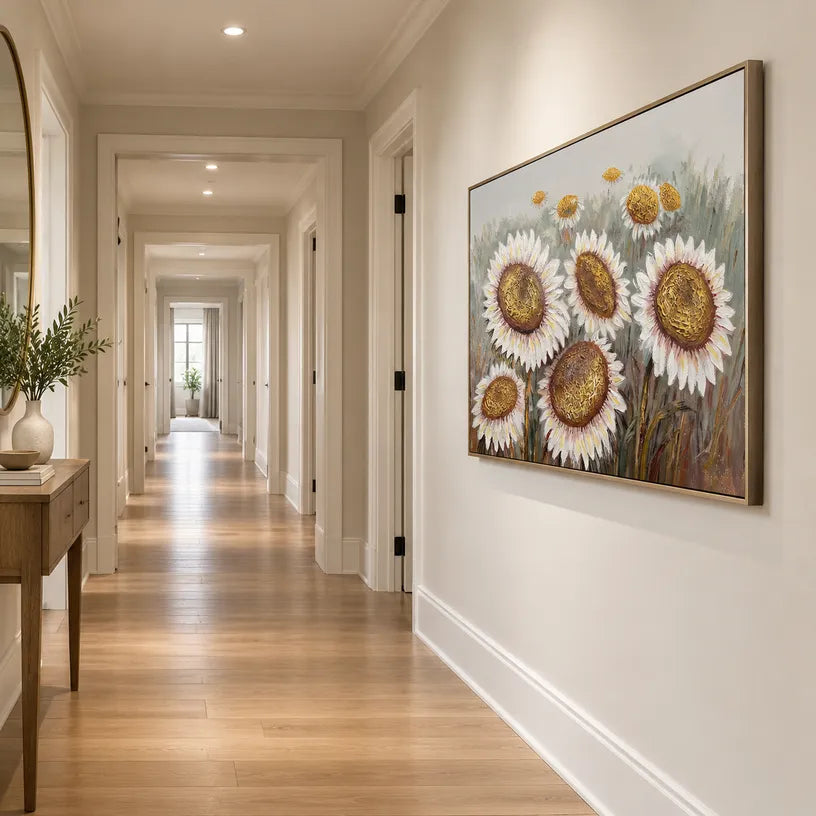 Plaster & Texture floral/botanicals & nature oil painting showing botanical forms, flowers or trees arranged in a calm painterly composition in a brown palette.