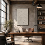 Plaster & Texture abstract oil painting showing layered abstract marks, texture and expressive painterly movement in a grey palette.
