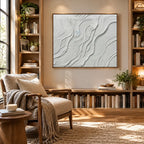 Plaster & Texture abstract oil painting showing layered abstract marks, texture and expressive painterly movement in a grey palette.