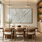 Plaster & Texture abstract oil painting showing layered abstract marks, texture and expressive painterly movement in a grey palette.