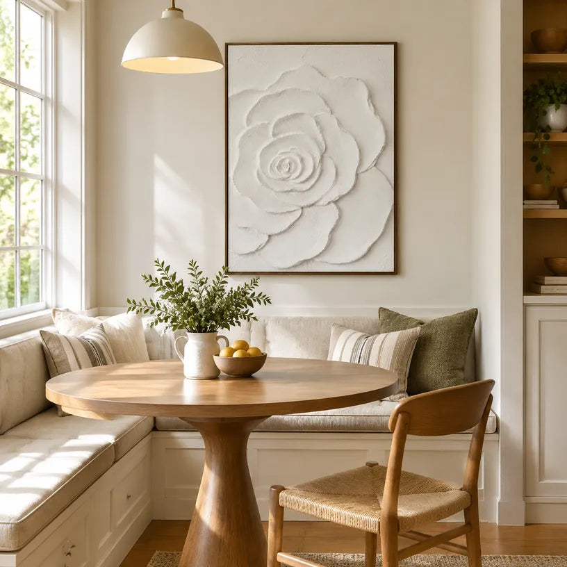 Plaster & Texture floral/botanicals & nature oil painting showing botanical forms, flowers or trees arranged in a calm painterly composition.
