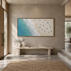 Plaster & Texture abstract oil painting showing layered abstract marks, texture and expressive painterly movement.