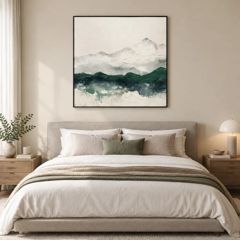 Plaster & Texture abstract oil painting showing layered abstract marks, texture and expressive painterly movement.