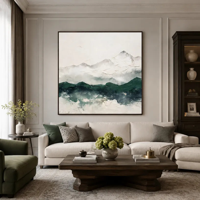 Plaster & Texture abstract oil painting showing layered abstract marks, texture and expressive painterly movement.