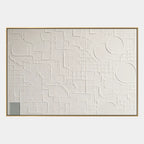 Plaster & Texture abstract oil painting showing layered abstract marks, texture and expressive painterly movement.
