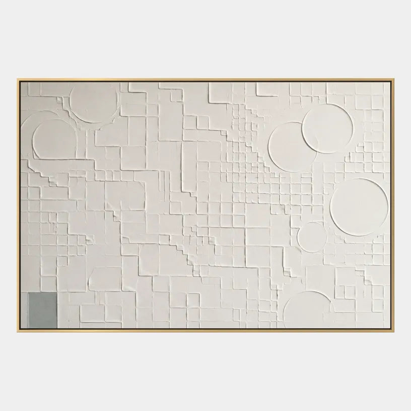 Plaster & Texture abstract oil painting showing layered abstract marks, texture and expressive painterly movement.