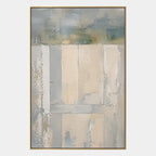 Plaster & Texture abstract oil painting showing layered abstract marks, texture and expressive painterly movement in a grey palette.