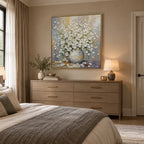 Plaster & Texture abstract oil painting showing layered abstract marks, texture and expressive painterly movement in a grey palette.
