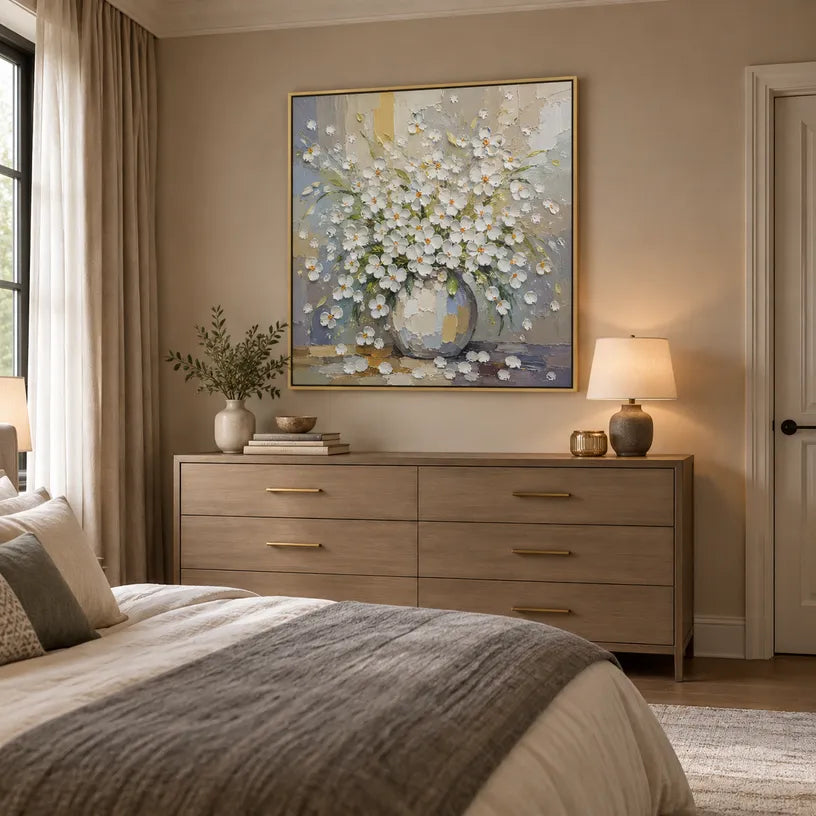 Plaster & Texture abstract oil painting showing layered abstract marks, texture and expressive painterly movement in a grey palette.