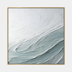Plaster & Texture abstract oil painting showing layered abstract marks, texture and expressive painterly movement in a grey palette.