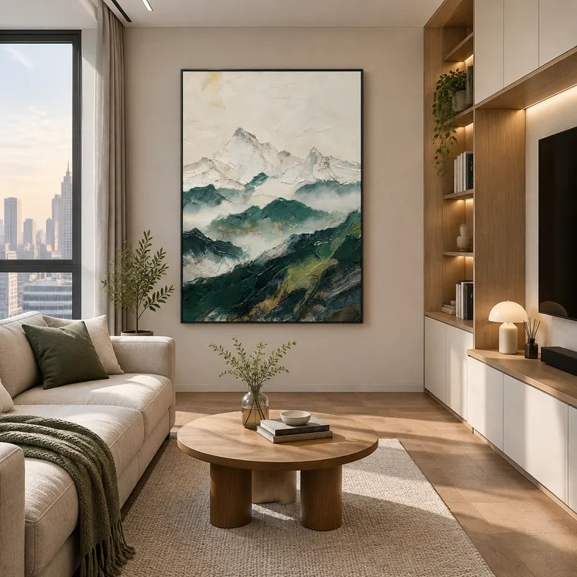 Plaster & Texture abstract oil painting showing layered abstract marks, texture and expressive painterly movement.