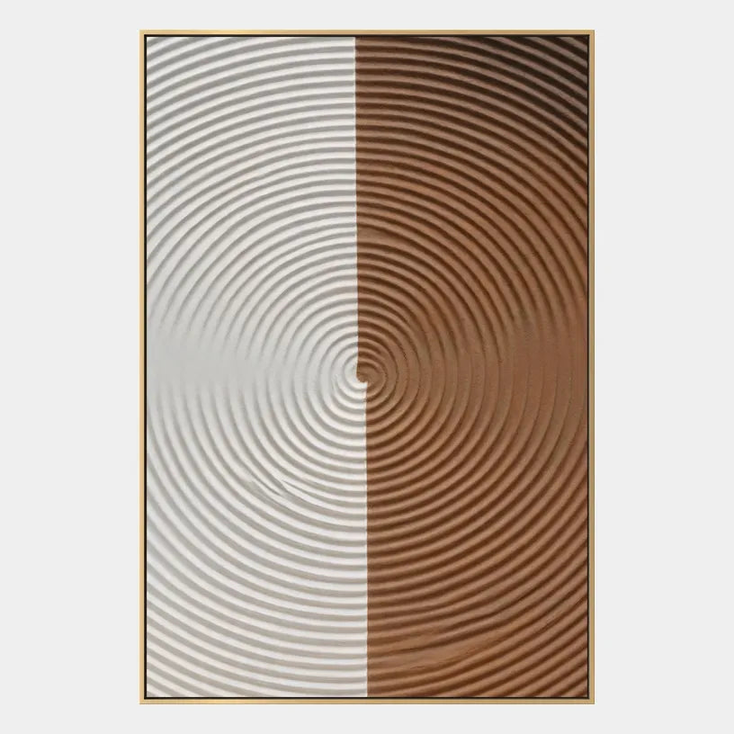 Plaster & Texture abstract oil painting showing layered abstract marks, texture and expressive painterly movement in a brown palette.