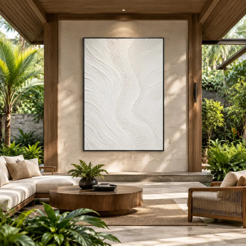 Plaster & Texture abstract oil painting showing layered abstract marks, texture and expressive painterly movement.