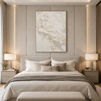 Plaster & Texture abstract oil painting showing layered abstract marks, texture and expressive painterly movement.