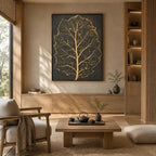 Plaster & Texture abstract oil painting showing layered abstract marks, texture and expressive painterly movement in a brown palette.