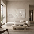 Plaster & Texture abstract oil painting showing layered abstract marks, texture and expressive painterly movement.