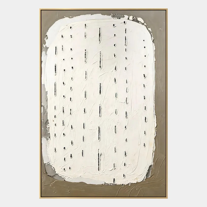 Plaster & Texture abstract oil painting showing layered abstract marks, texture and expressive painterly movement.