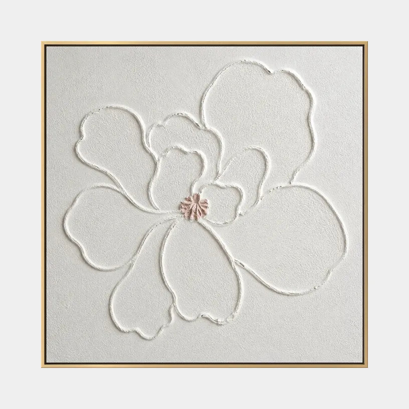 Plaster & Texture floral/botanicals & nature oil painting showing botanical forms, flowers or trees arranged in a calm painterly composition in a grey palette.