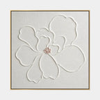 Plaster & Texture floral/botanicals & nature oil painting showing botanical forms, flowers or trees arranged in a calm painterly composition in a grey palette.